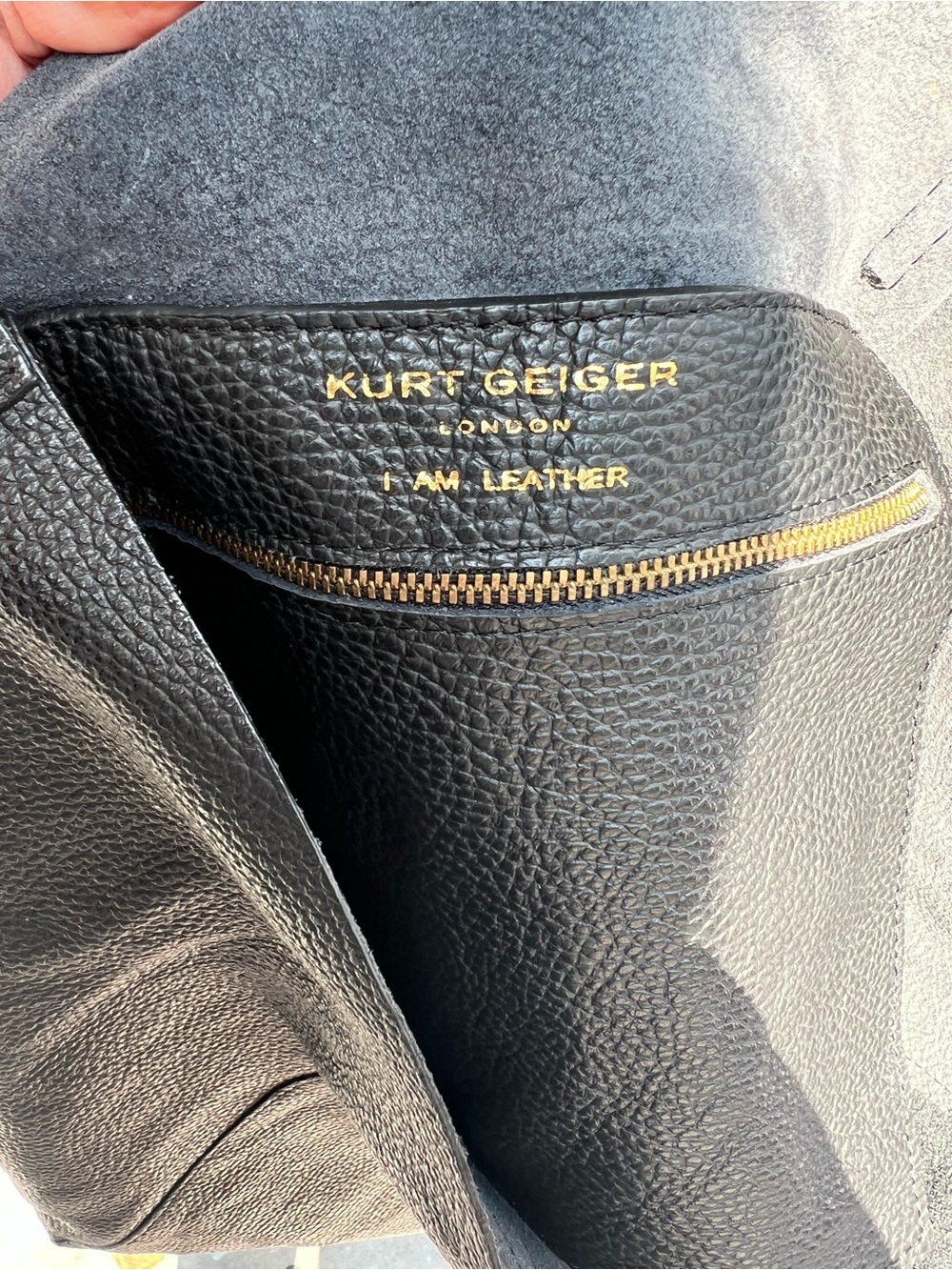 Kurt Geiger Violet oversized Black leather tote bag - Picture 5 of 9